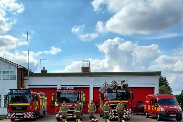 The one minute's silence at Boston Fire Station.