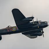 Avro Lancaster PA474 returns to RAF Coningsby.