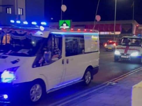 A parade of vans took place through Ingoldmells and Skegness in memory of Louisiana Brooke.