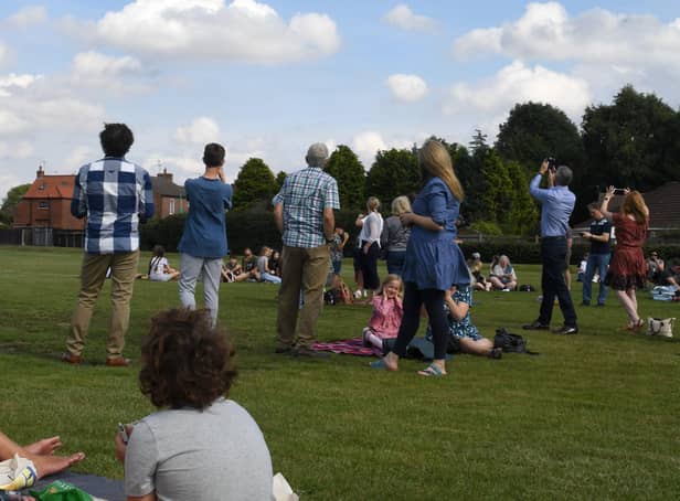 Flypast by the Battle of Britain Memorial Flight EMN-210920-102226001