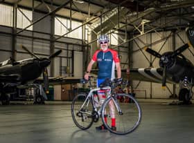Wing Commander Mike Ainsworth at the Battle of Britain Memorial Flight.