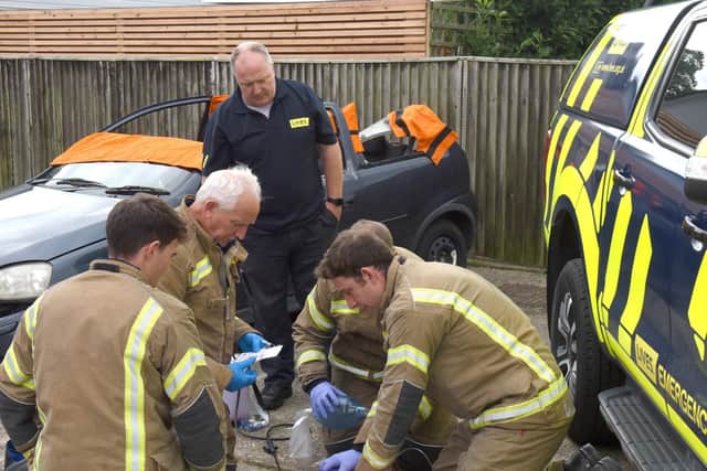 Trauma training at Woodhall Spa Fire Station.