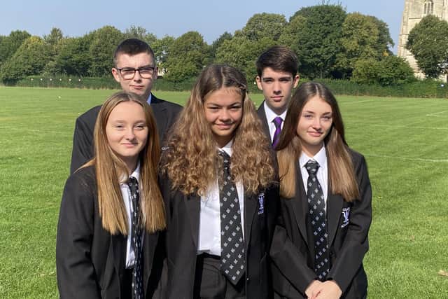 Pictured (from left, back) Reece Gardiner and Finnlay Danby (front) Leah Watts, Devon Walker and Maci Watts.