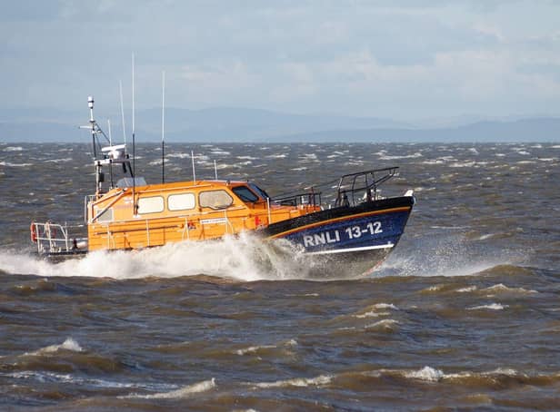 Skegness RNLI lifeboat crew took part in the  dramatic rescue of fisherman from a sinking vessel