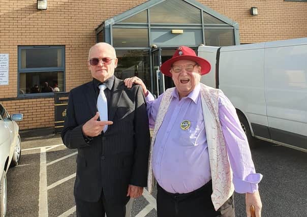 Peter Hill and Alan Hope, pictured outside the Fairfield Enterprise Centre in Louth early last year.