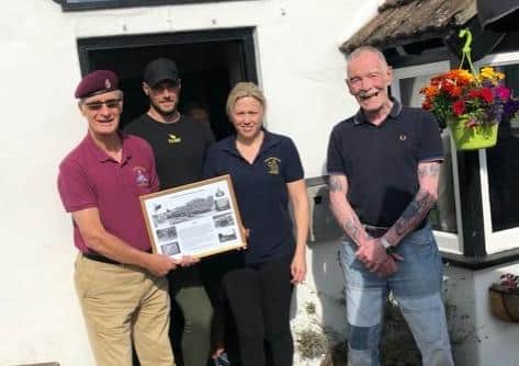 The presentation event at the Shoulder of Mutton Inn, in Ruskington.