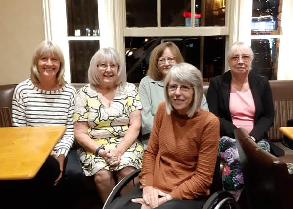 Pictured (from left) Bev Harrison, Anita Megennis, Pat Mellor, Thelma Smith and Lyn Westwood.