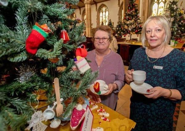 A photo from the first Christmas Tree Festival at St James' Church in 2018.