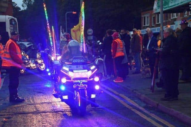Goldwings lit up the town  in the  Skegness Light Parade.  Photo: Barry Robinson.