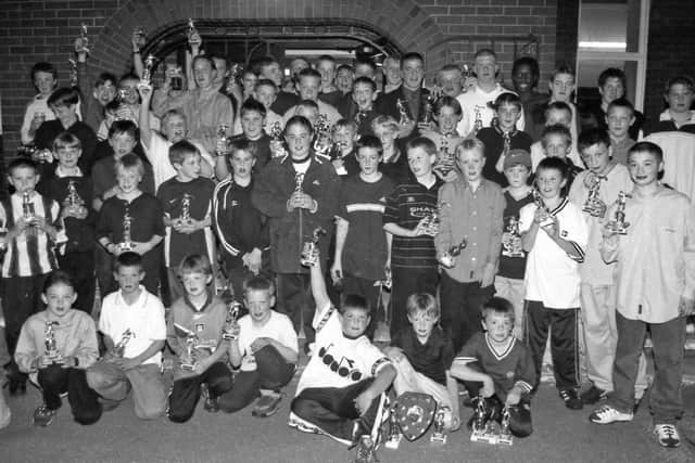 Junior footballers in Kirton in 2000.