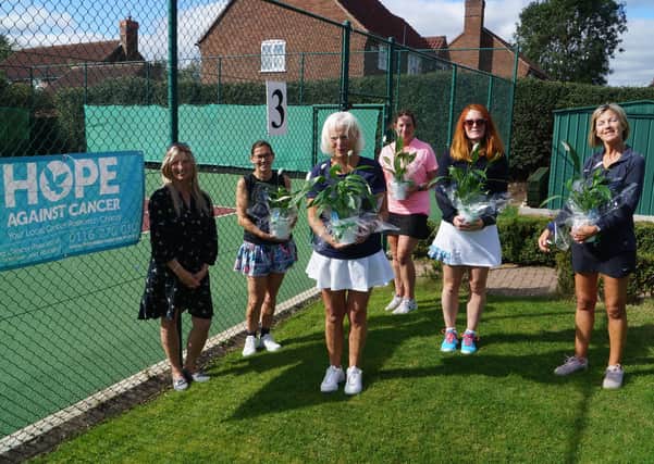 Winners at the Tealby Tennis Club Ladies Charity Tournament, with Chantal Bailey, left, who nominated the Hope Against Cancer charity EMN-210927-141144001