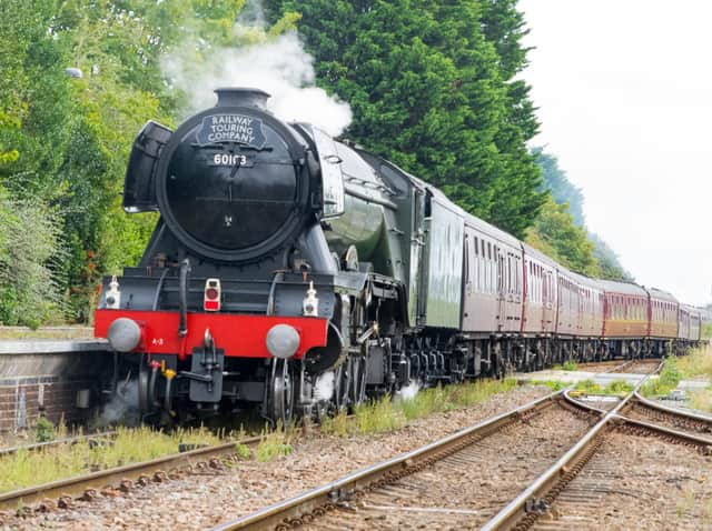 The Flying Scotsman steaming into Sleaford. Photo: Mark Suffield