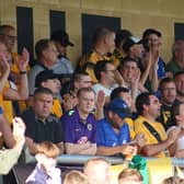 Boston United fans watch their side beat Guiseley. Photo: Oliver Atkin