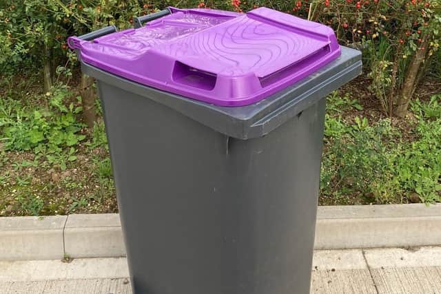 Purple-lidded bins for paper and card recycling will be collected for the first time this week in North Kesteven.
