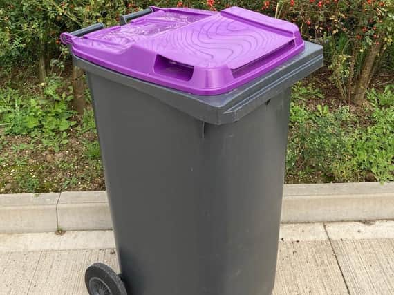 Purple-lidded bins for paper and card recycling will be collected for the first time this week in North Kesteven.