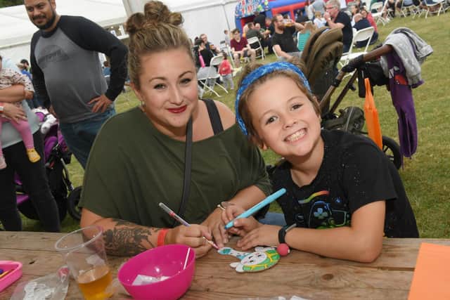 Family crafts fun at Sleaford Oktoberfest.