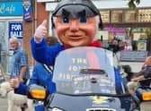 On yer bike Jolly - having fun and the Goldwing static display in Skegness.