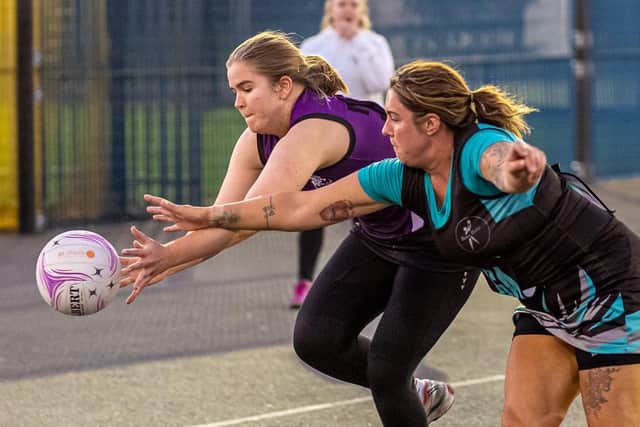 Boston Netball League action. Photo: By David Dales
