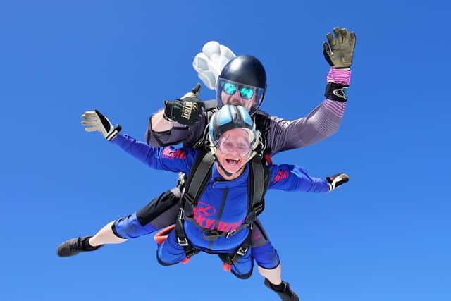 Mary Clover’s previous skydiving experience in June 2019