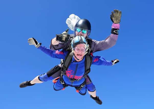 Mary Clover’s previous skydiving experience in June 2019