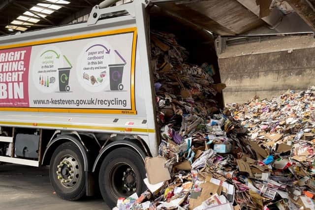 Just some of the paper and cardboard collected last week by NKDC bin lorries. EMN-210410-160016001