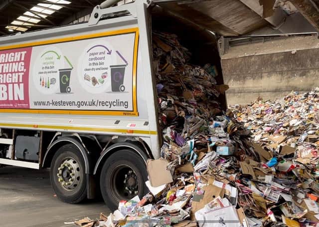 Just some of the paper and cardboard collected last week by NKDC bin lorries. EMN-210410-160016001