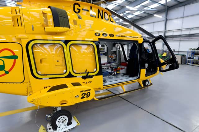 Now fully installed in its new home - the latest Lincs and Notts Air Ambulance. EMN-210930-093122001