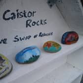 The start of Caistor Rocks on Monday saw these painted pebbles on display outside 28 Plough Hill EMN-210410-232324001