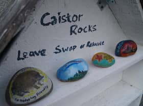The start of Caistor Rocks on Monday saw these painted pebbles on display outside 28 Plough Hill EMN-210410-232324001
