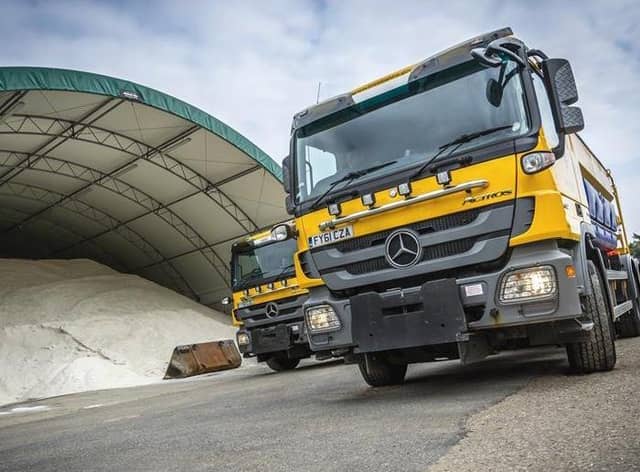 Some of the gritters here in Lincolnshire.