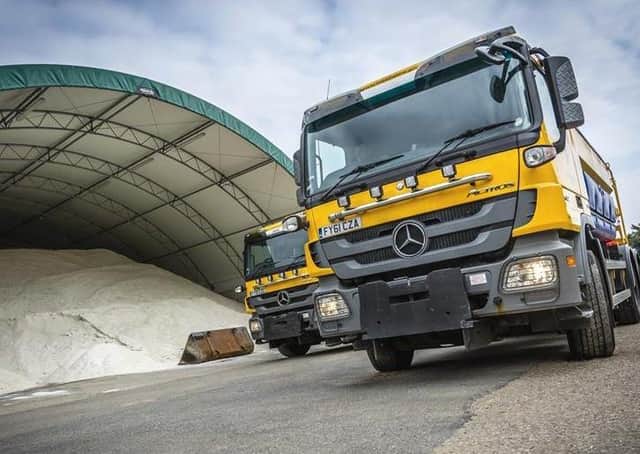 Some of the gritters here in Lincolnshire.