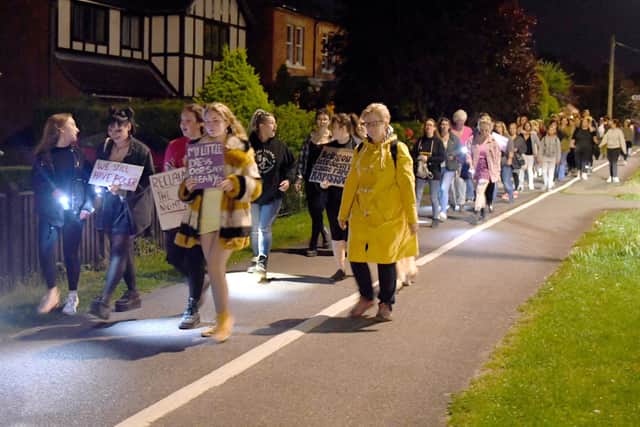The sexual assault on a young woman in Sleaford in July prompted a Reclaim the Night march calling for women to feel safer on the streets without being targeted by men. EMN-210726-100935001