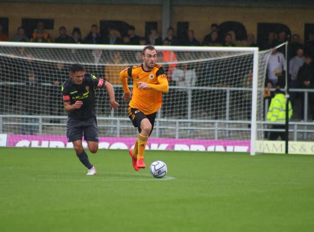 Boston United beat East Thurrock in the previous round on Saturday. Photo Oliver Atkin.