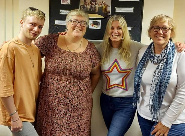 Mitchell (pictured left) is going to Nottingham to study French with Media, Karen (2nd left)  is studying Special Educational Needs at Bishop Grosseteste University in Lincoln, and Lisa (right) has also gone to BGU to study Educational Studies with Special Educational Needs.