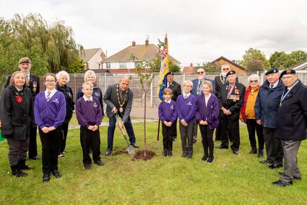 The tree planting in Mablethorpe earlier this month.