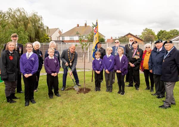 The tree planting in Mablethorpe earlier this month.