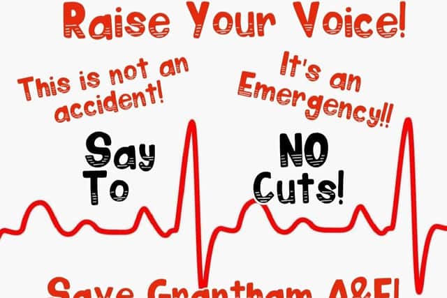 A poster for the planned protest at Grantham. EMN-210510-174502001