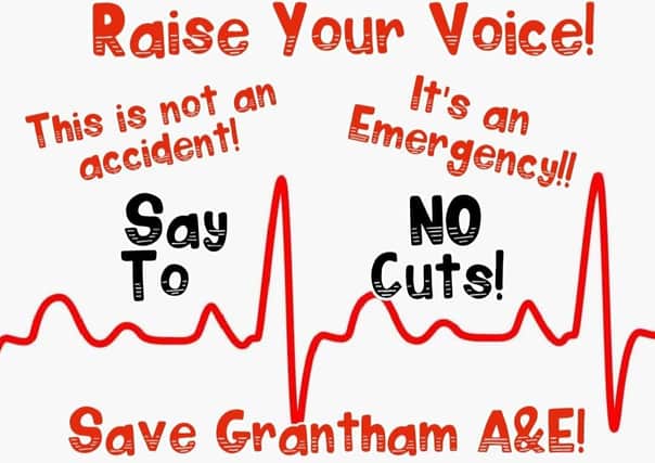 A poster for the planned protest at Grantham. EMN-210510-174502001