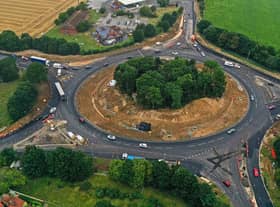 Work is moving on at pace on Holdingham Roundabout. EMN-210510-182237001