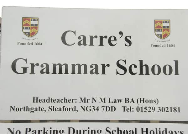 Carres Grammar School sign.