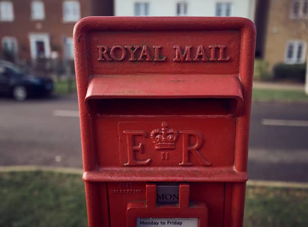 A general view of a Royal Mail postbox