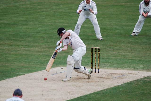 Laurence Scott - a magnificent 115 for Louth.