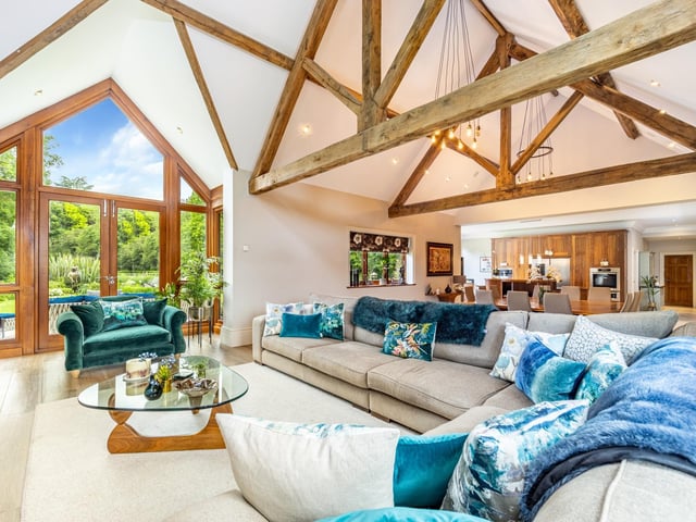 The open plan kitchen/living area.