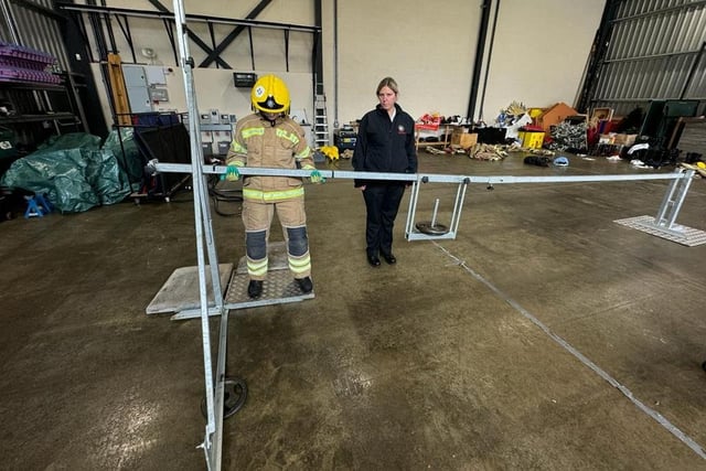 A weight lifting test on the recruitment day. Photo: Holly Parkinson