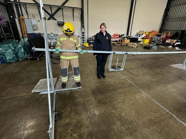 A weight lifting test on the recruitment day. Photo: Holly Parkinson