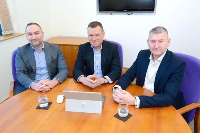 L-R: Richard Green - Underwood Green, Damon Brain - Duncan & Toplis, Gary Underwood - Underwood Green