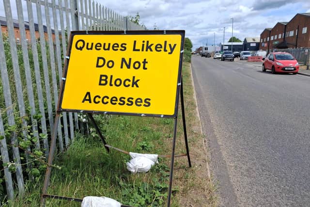 Lincoln household waste recycling centre on Great Northern Terrace where queues caused difficulties for neighbours. Credit: LDRS