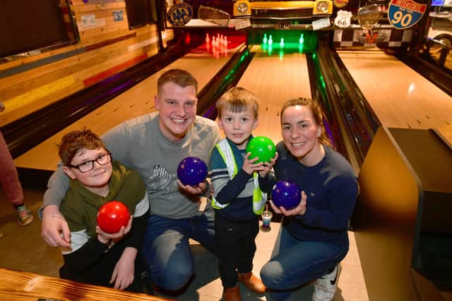 Diners (from left) Joseph Hunns, 10, Jamie Beeken, Ronnie Beeken, five, and Holli Beeken, five.