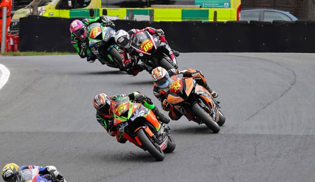 Aaron Silvester (no.34) in action at Oulton Park last weekend. Photo: MotoAero Photography.