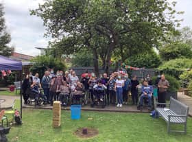 Sense's Louth residents enjoying a garden party.